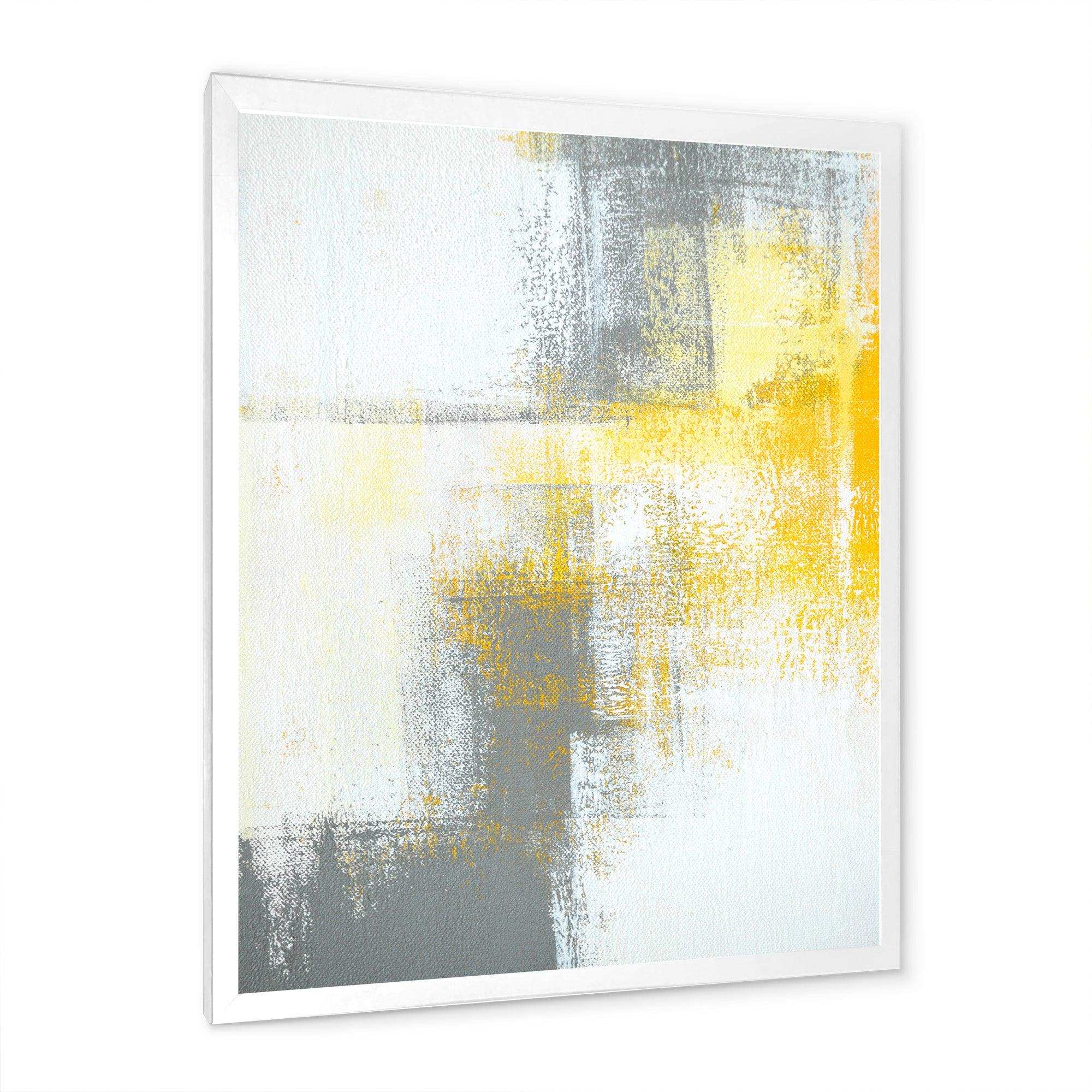 Grey and Yellow Blue Abstract XI