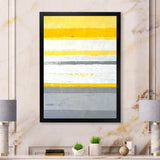 Grey and Yellow Blue Abstract XIII