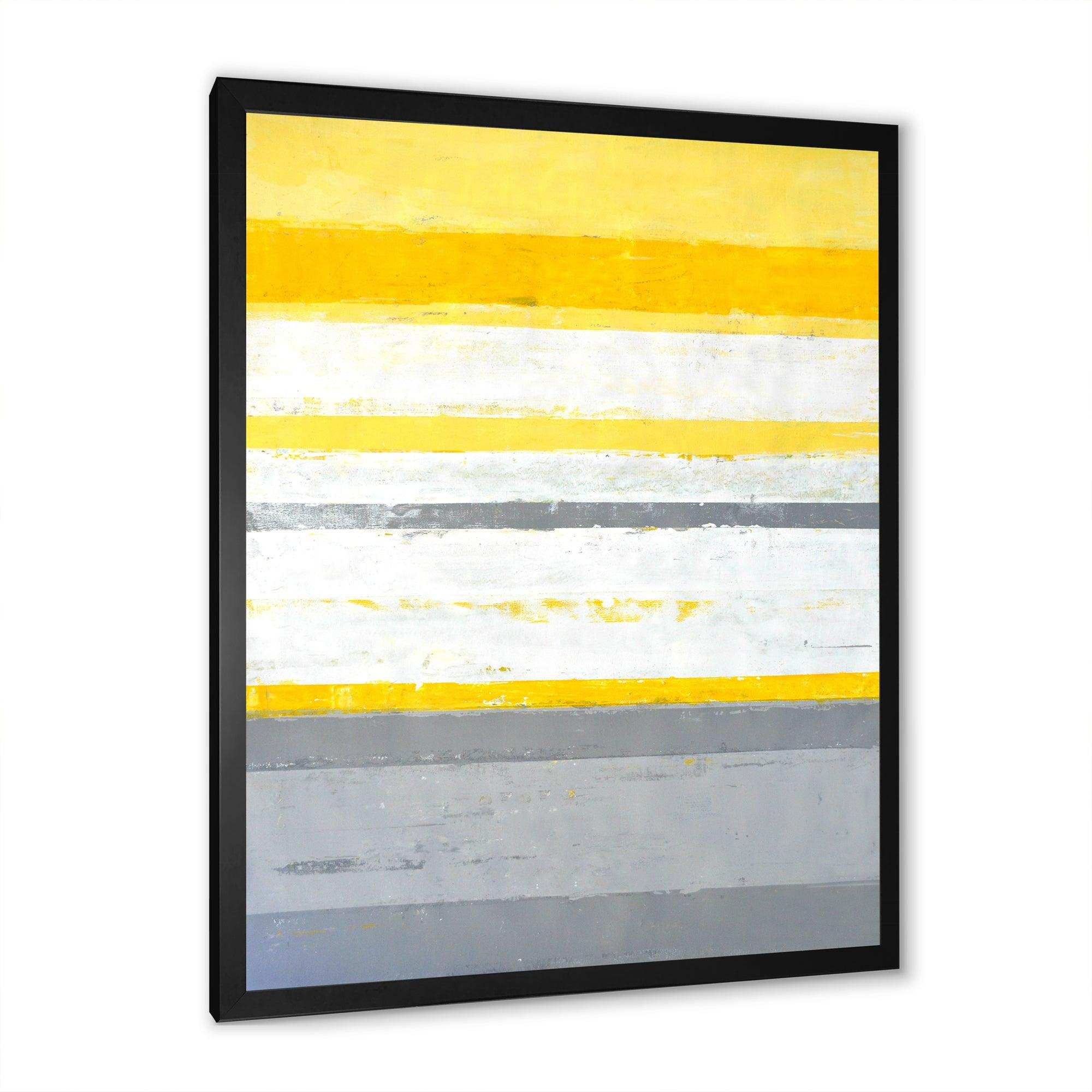 Grey and Yellow Blue Abstract XIII