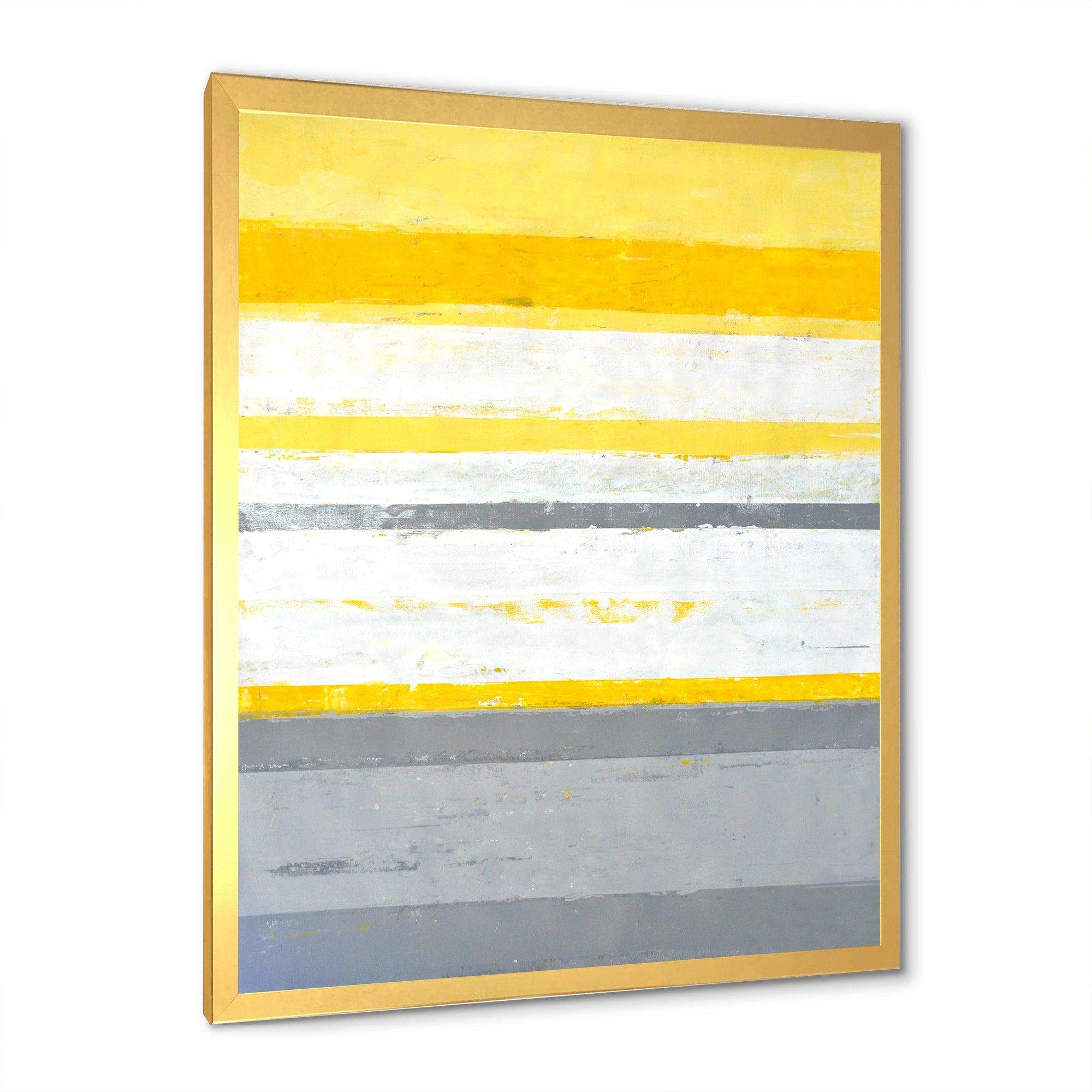 Grey and Yellow Blue Abstract XIII