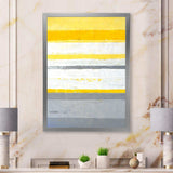 Grey and Yellow Blue Abstract XIII