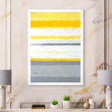 Grey and Yellow Blue Abstract XIII