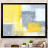 Grey and Yellow Blue Abstract XXI