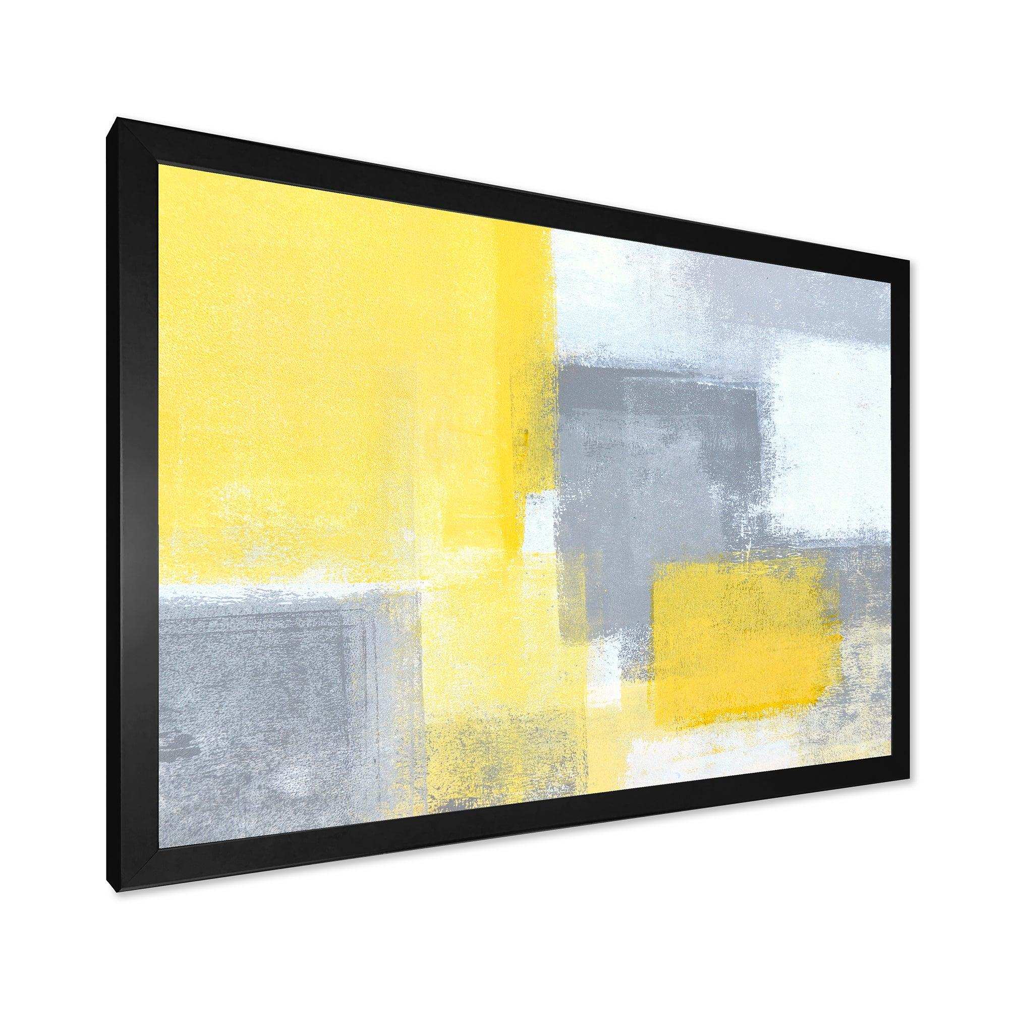 Grey and Yellow Blue Abstract XXI