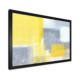 Grey and Yellow Blue Abstract XXI