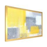 Grey and Yellow Blue Abstract XXI