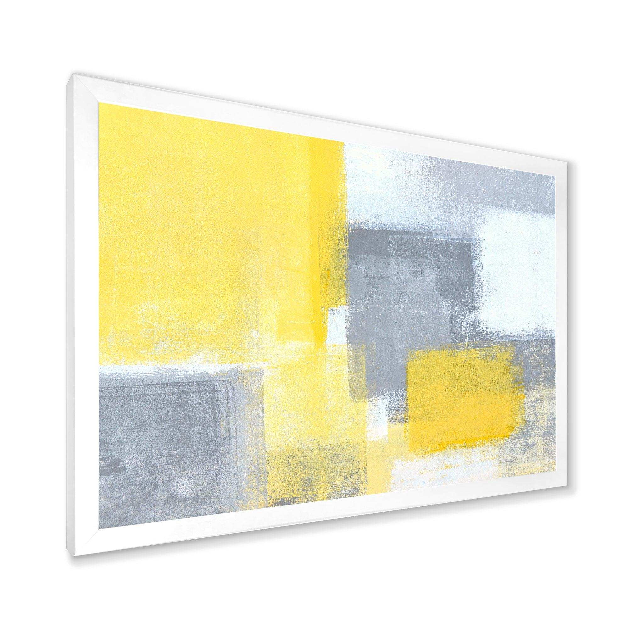 Grey and Yellow Blue Abstract XXI