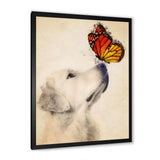Golden Retriever Dog with Butterfly I