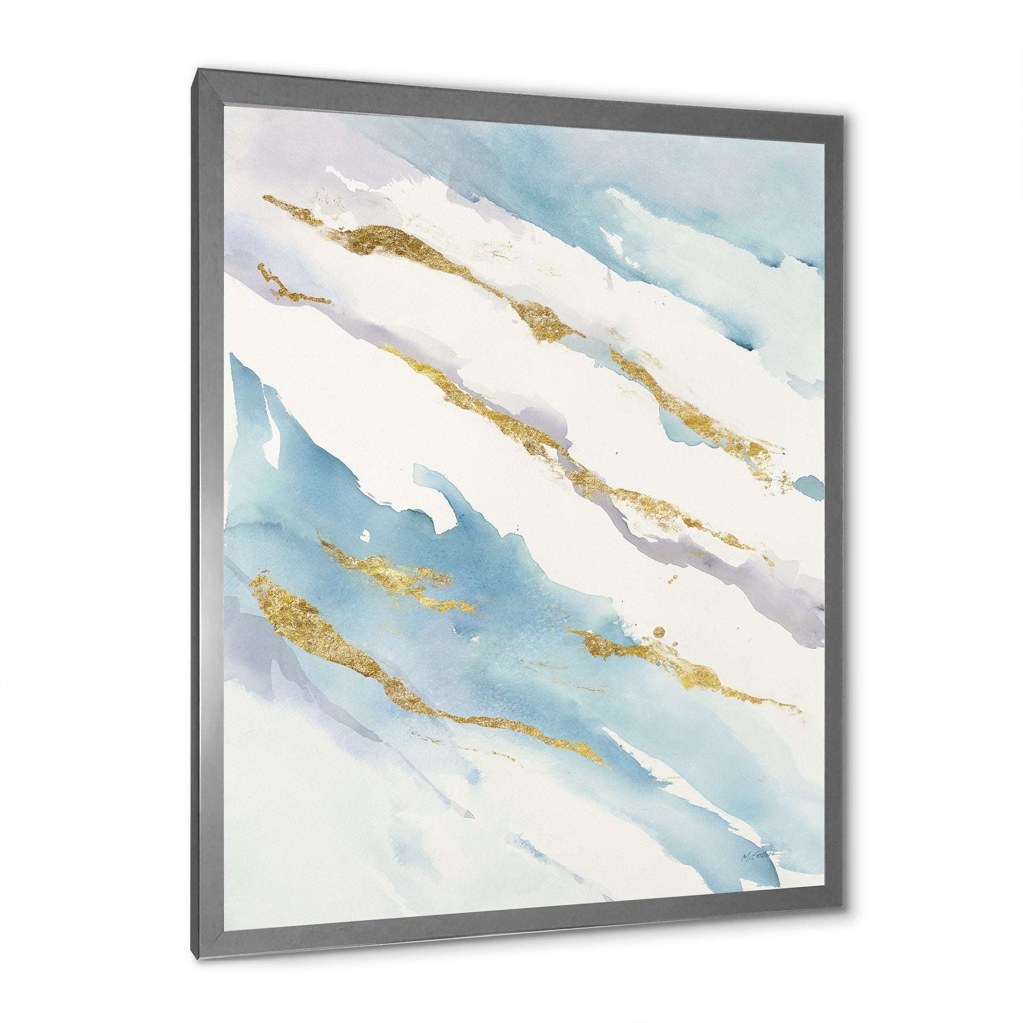 Abstract Drift v2 Framed Print Matte White - 1.5 Width