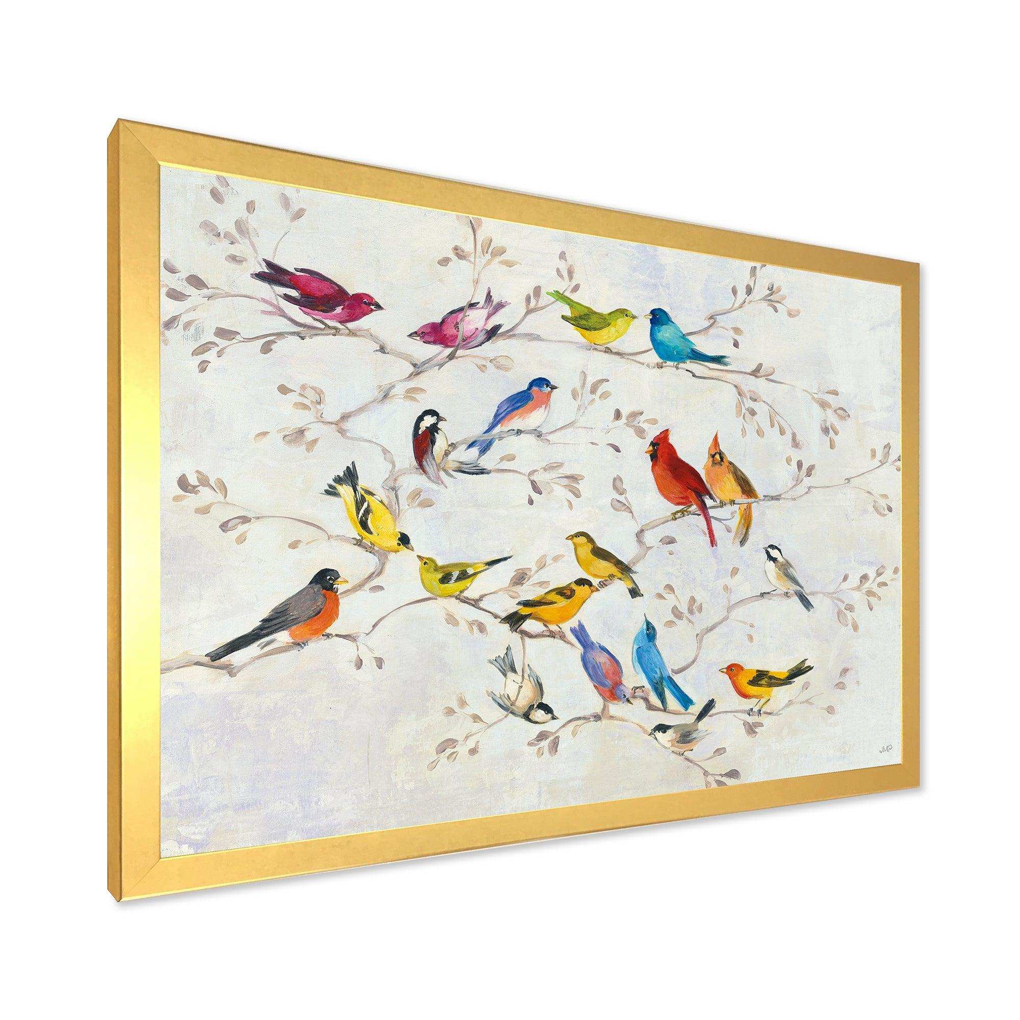 Multi-Color Bird on Tree