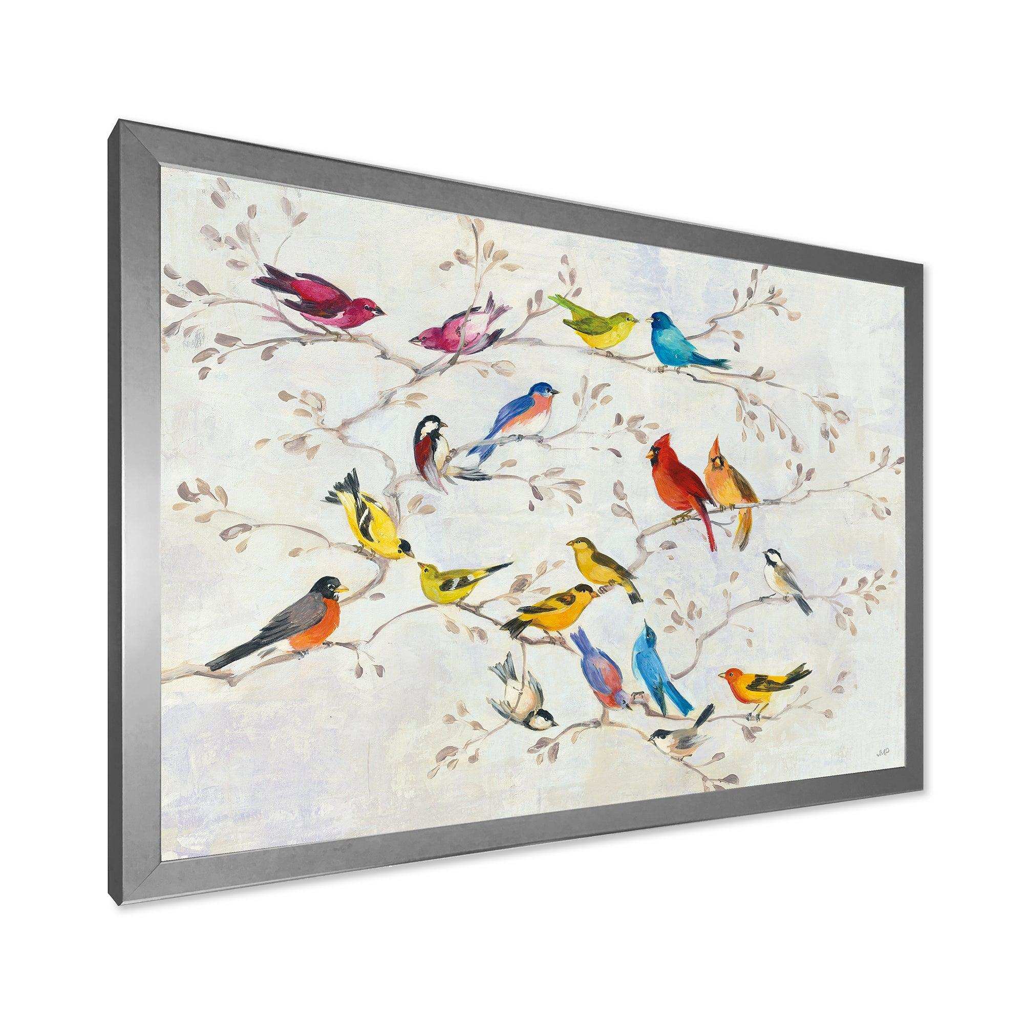 Multi-Color Bird on Tree