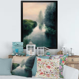 Twilight Fog Lakeshore