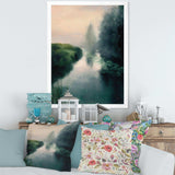 Twilight Fog Lakeshore