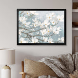 Blue on Grey Blossoms