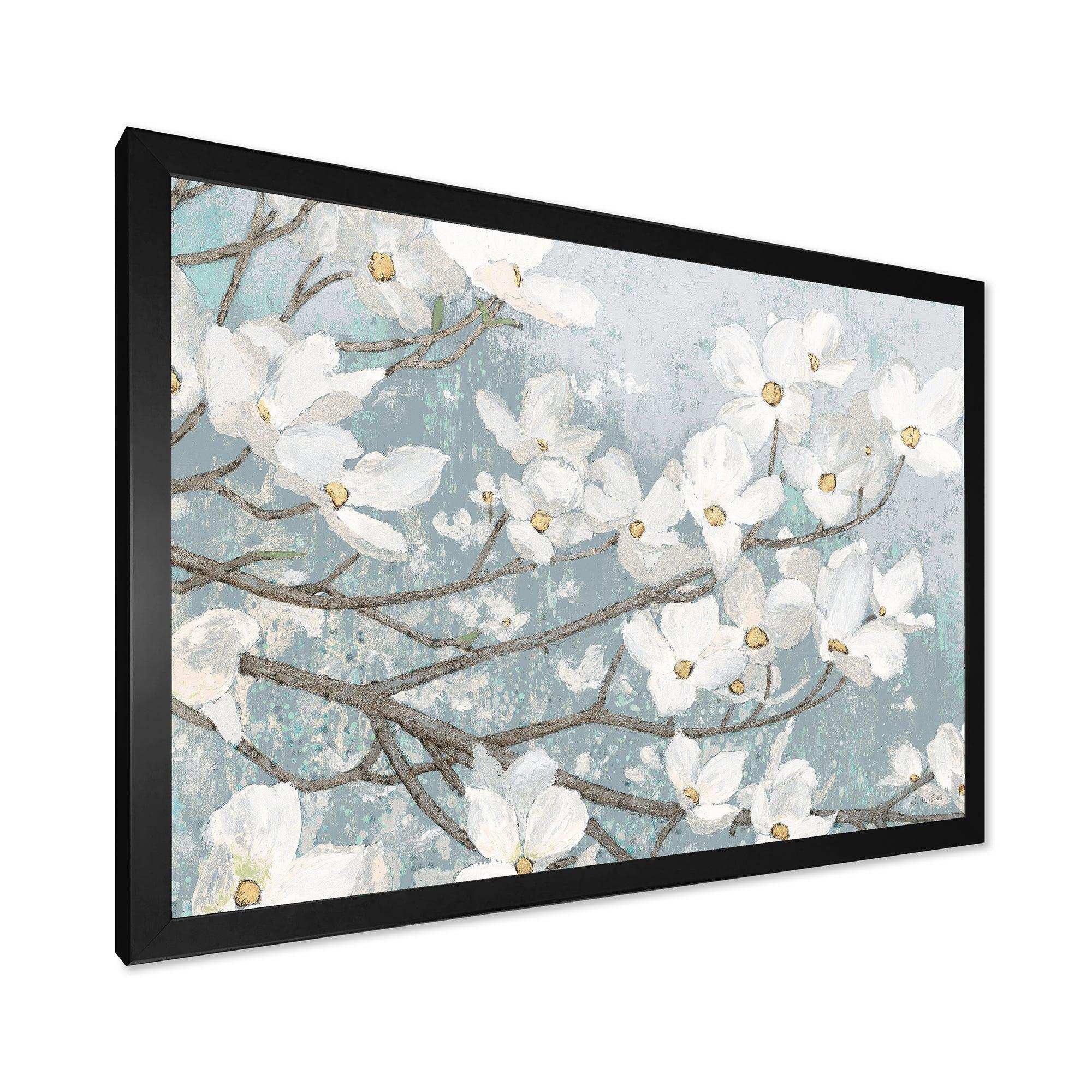 Blue on Grey Blossoms