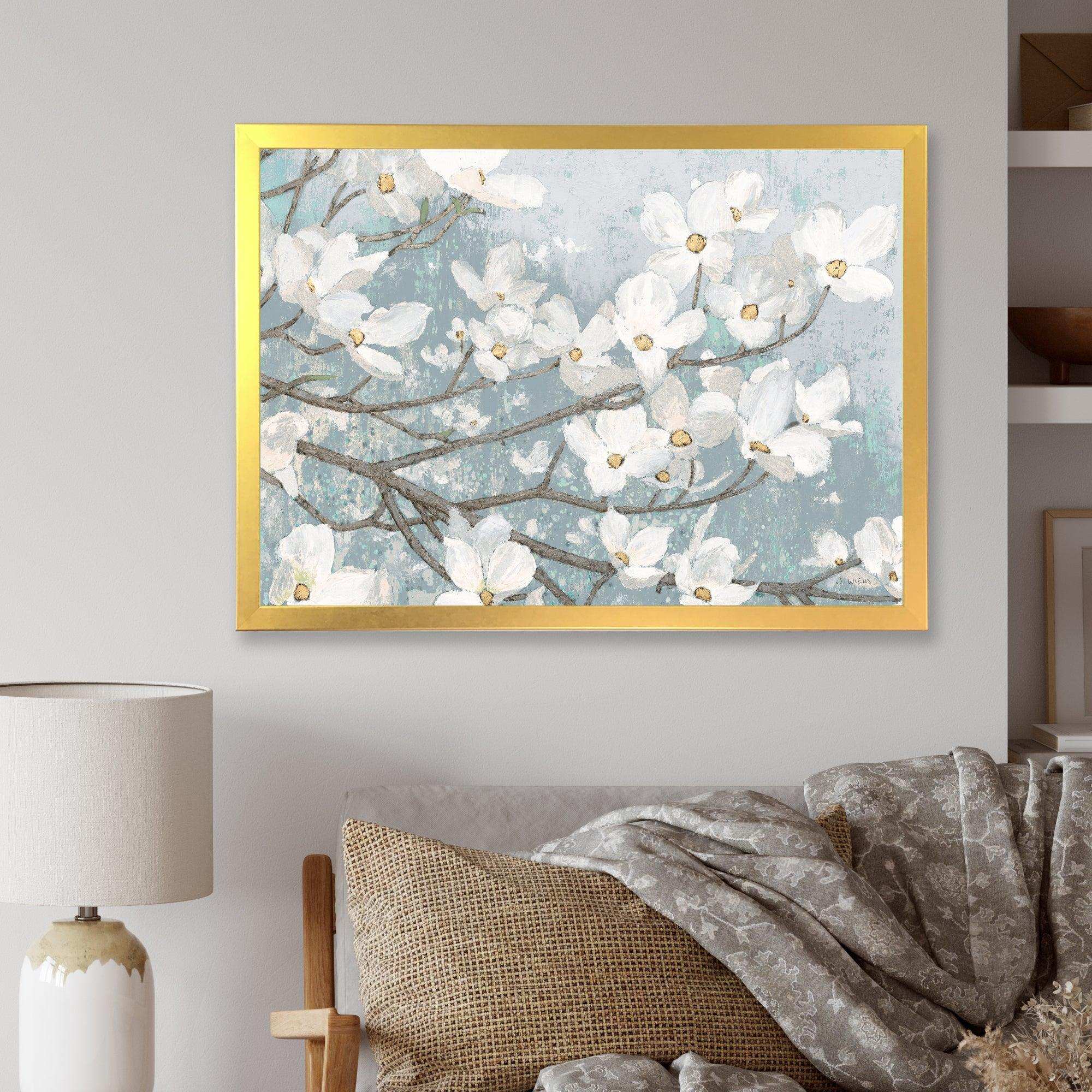 Blue on Grey Blossoms