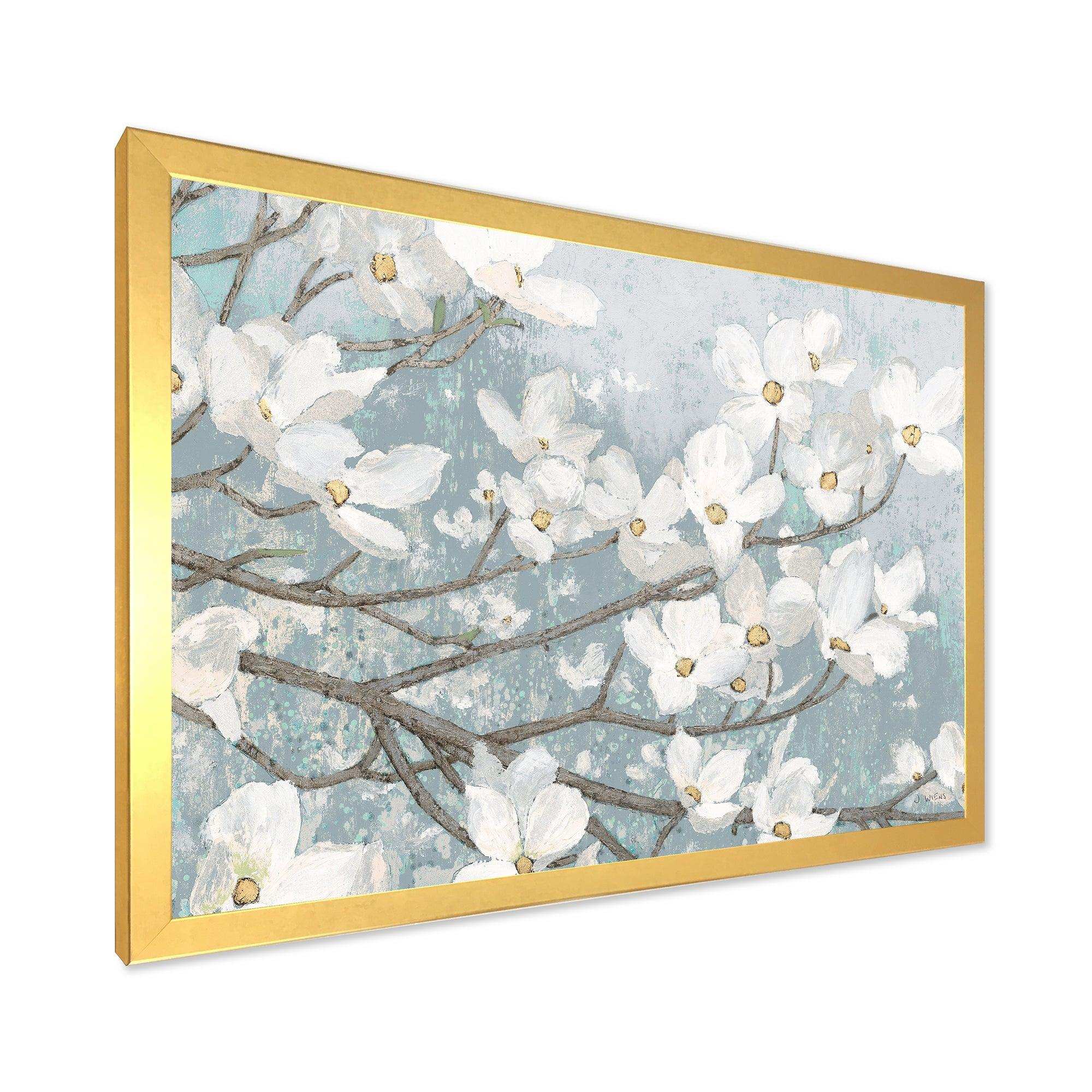 Blue on Grey Blossoms