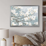 Blue on Grey Blossoms