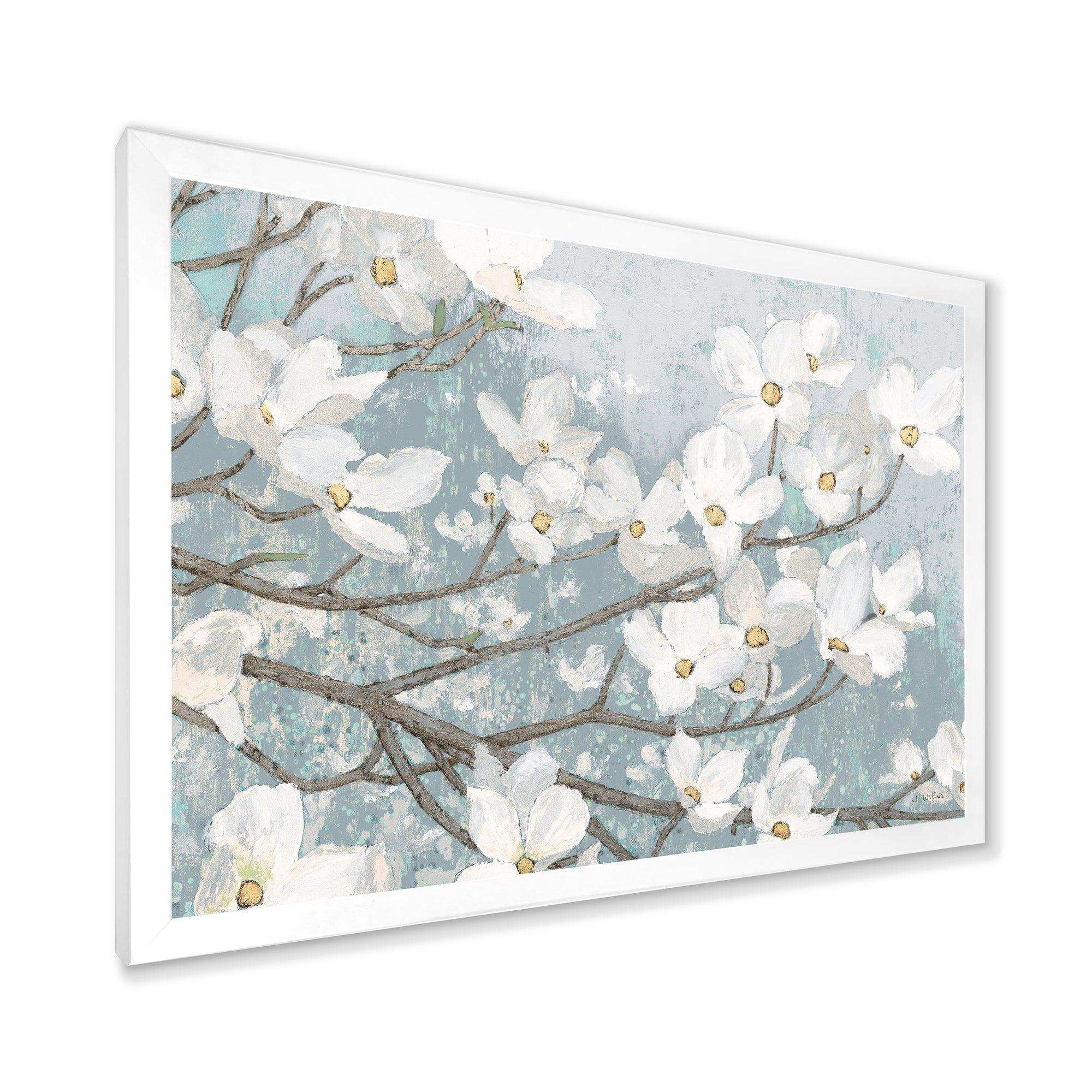 Blue on Grey Blossoms