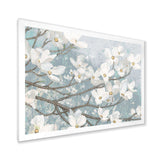 Blue on Grey Blossoms