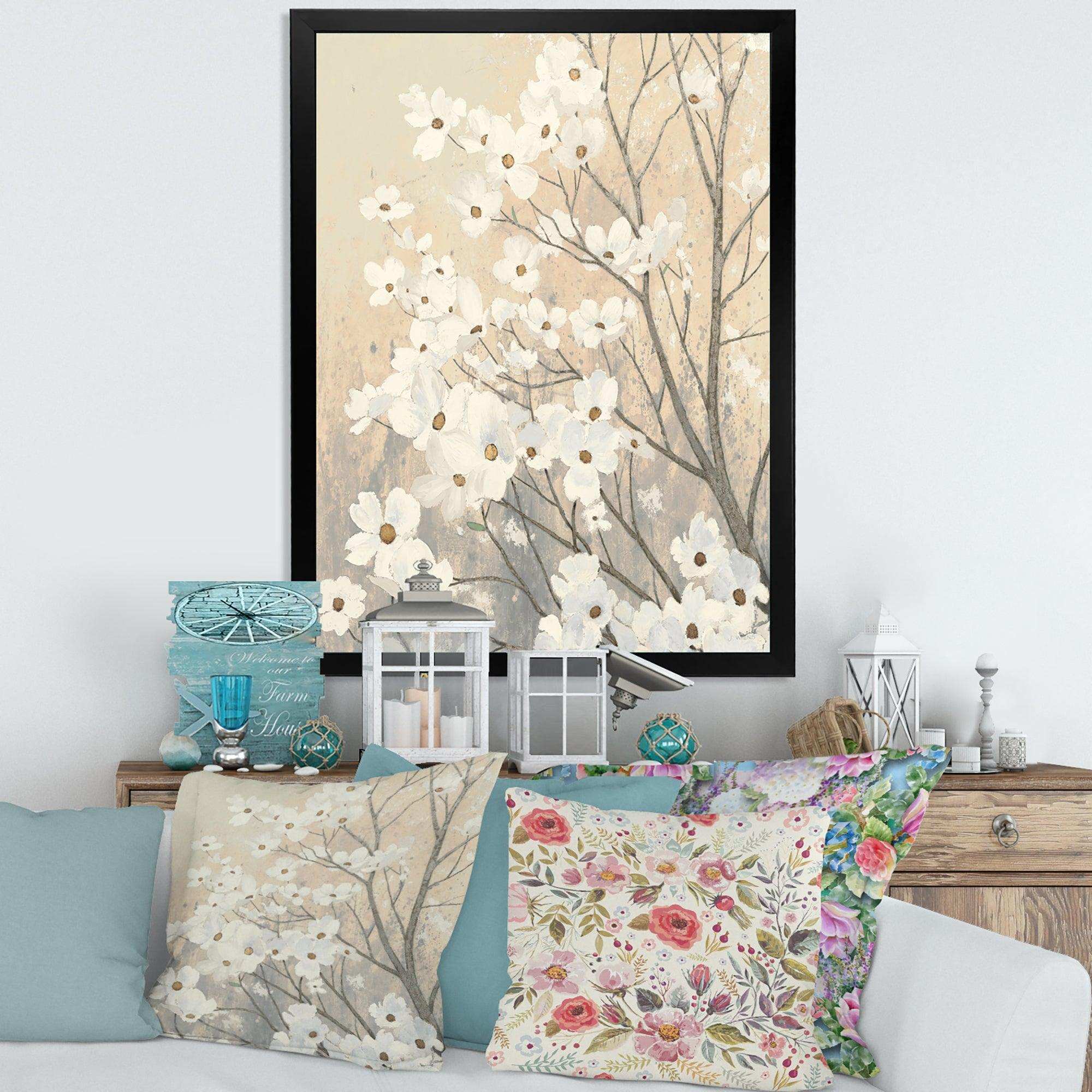 Brown onn Grey Blossoms