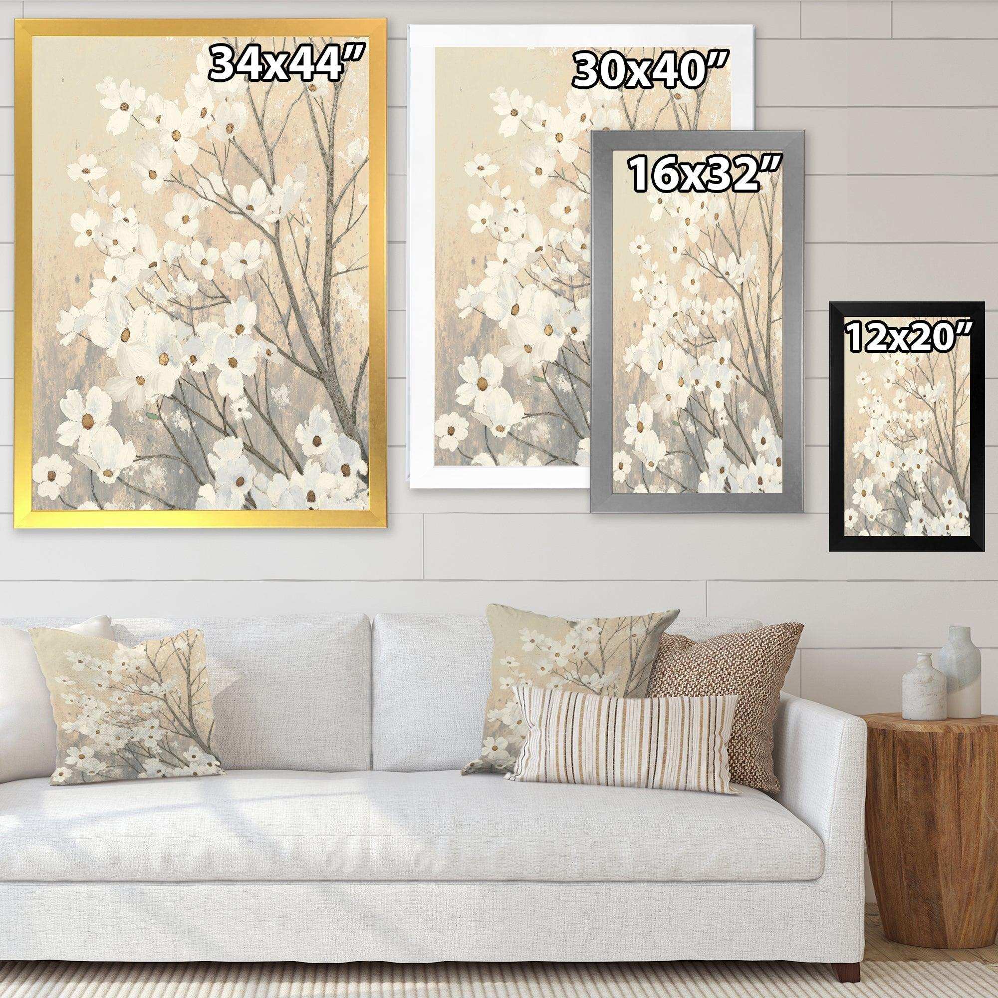 Brown onn Grey Blossoms