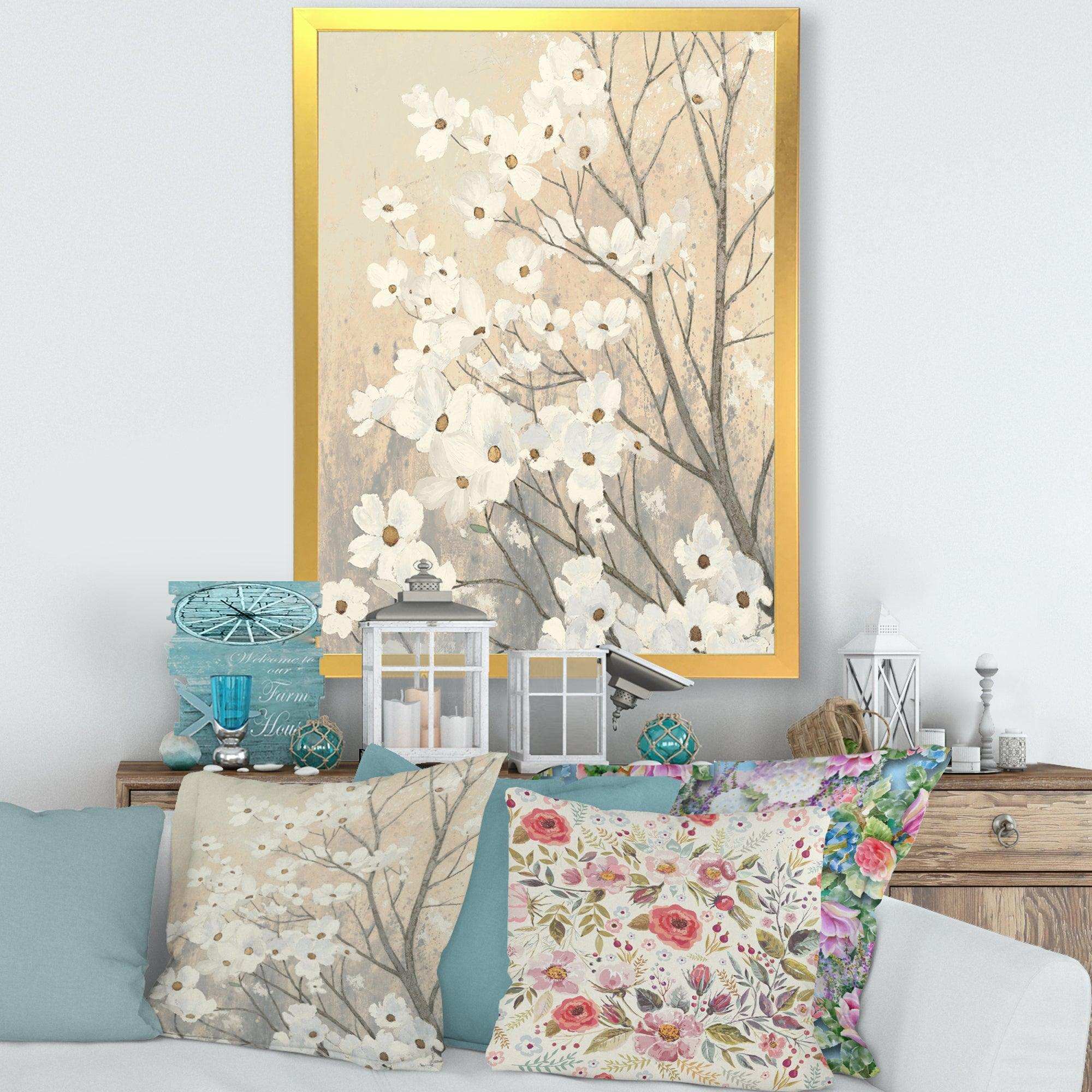 Brown onn Grey Blossoms