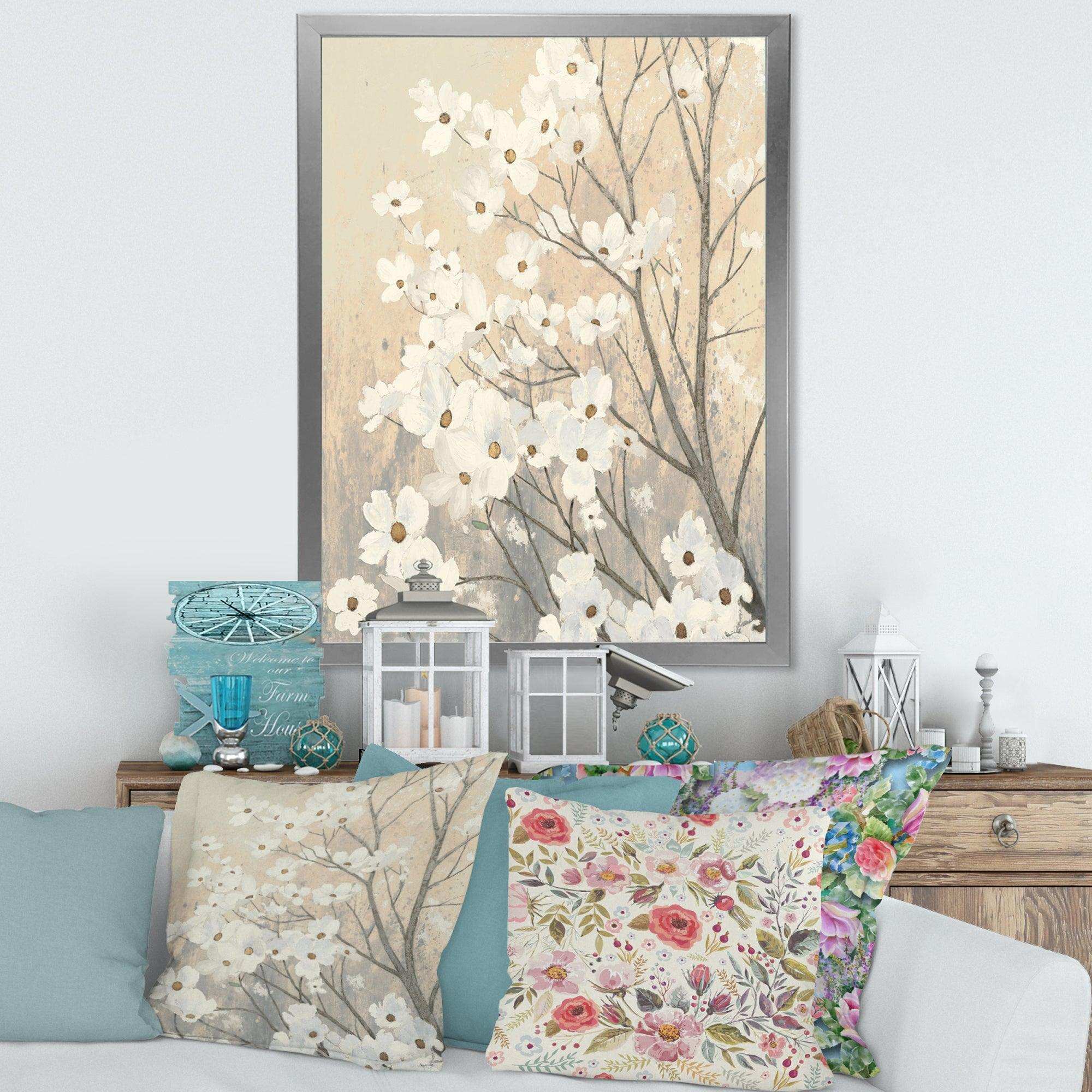 Brown onn Grey Blossoms