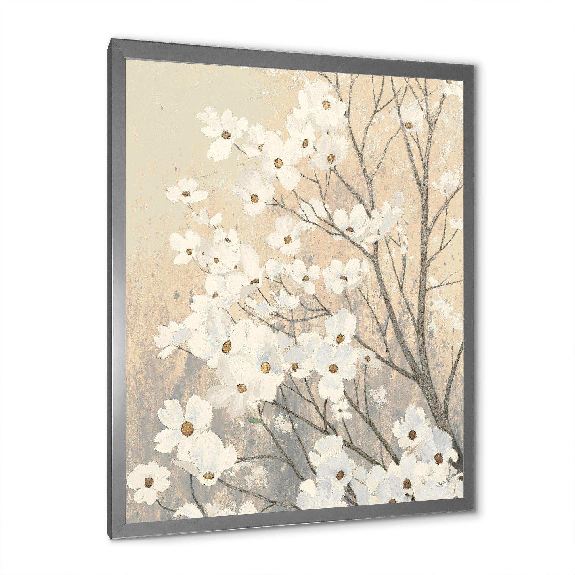 Brown onn Grey Blossoms