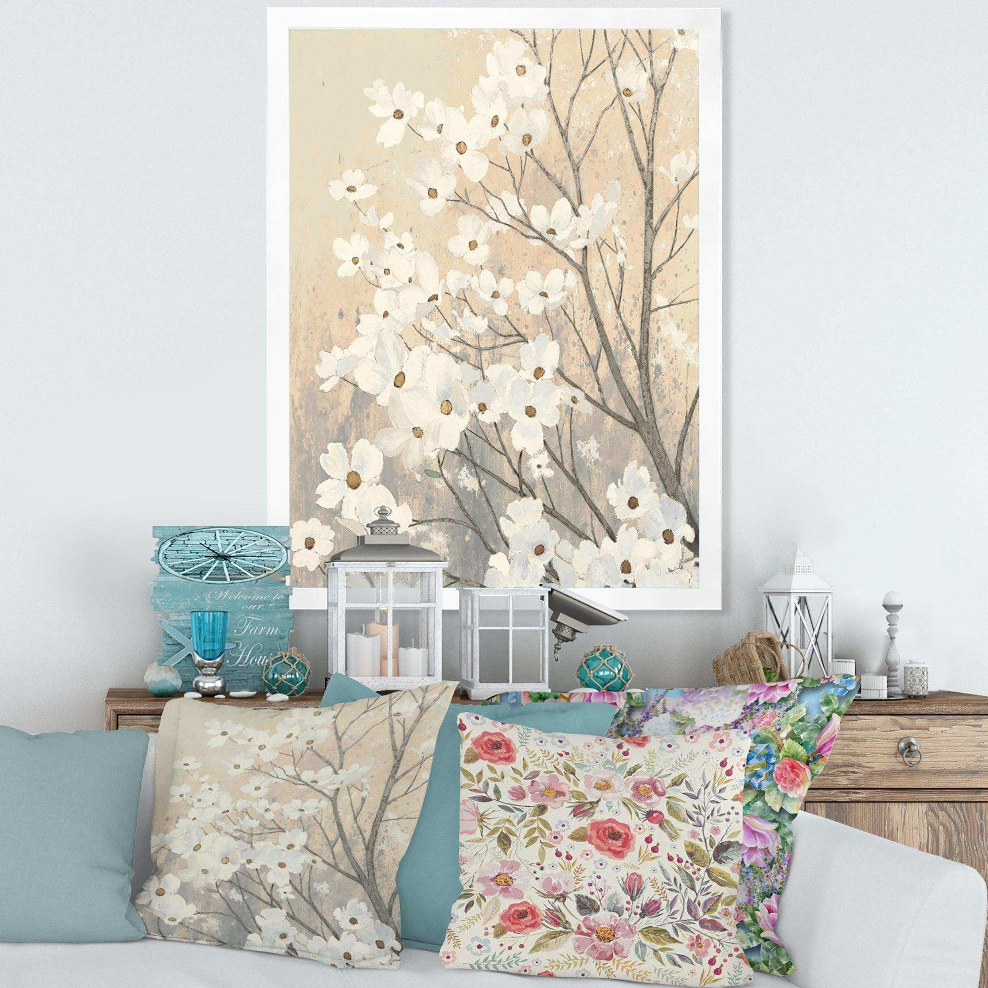 Brown onn Grey Blossoms