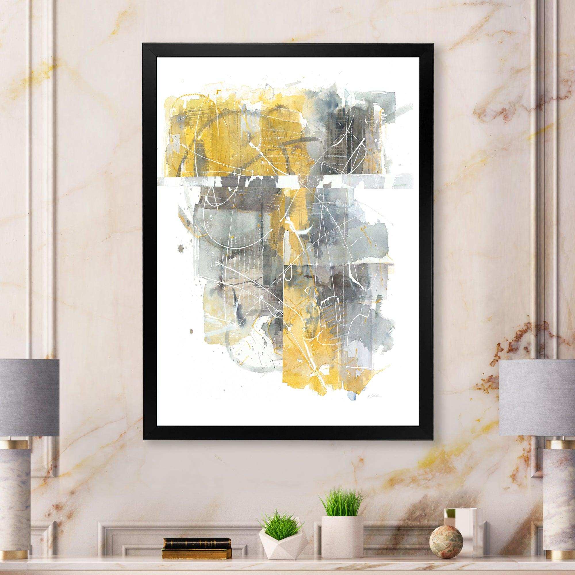 Moving In and Out of Traffic II Yellow Grey