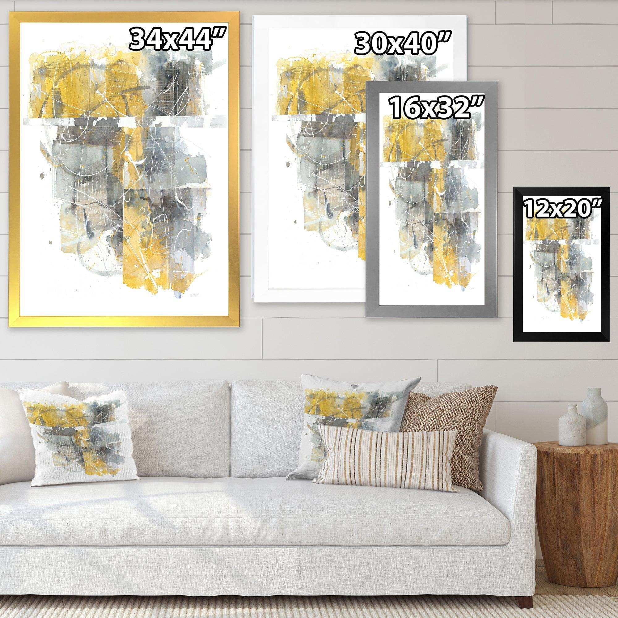 Moving In and Out of Traffic II Yellow Grey