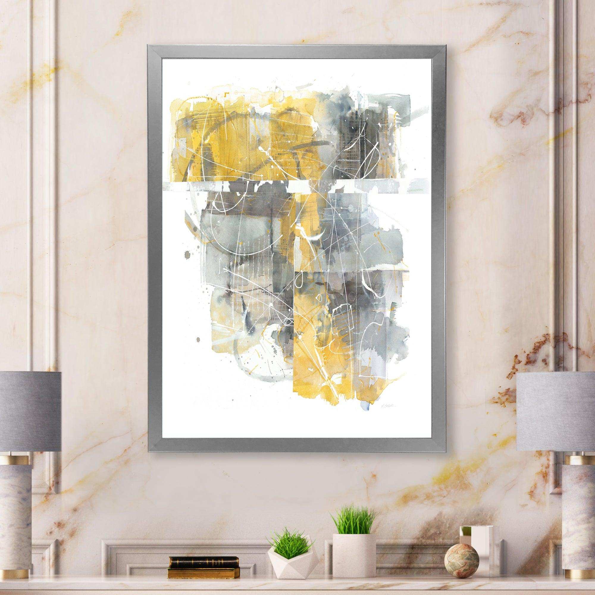 Moving In and Out of Traffic II Yellow Grey