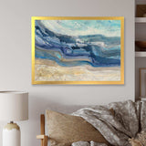 Coast Blue Sea Waves Watercolour