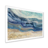 Coast Blue Sea Waves Watercolour