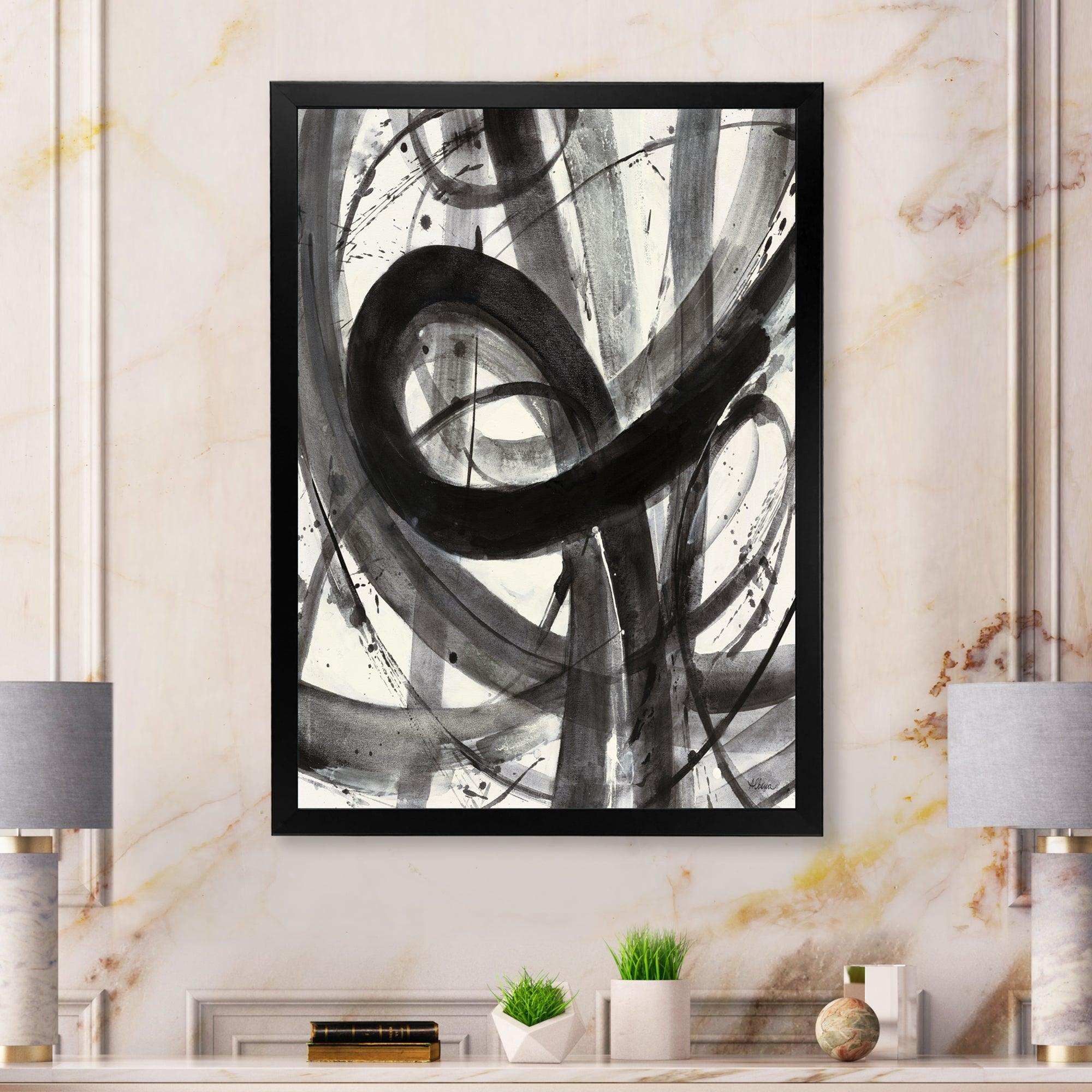 Black and White Minimalistic Painting
