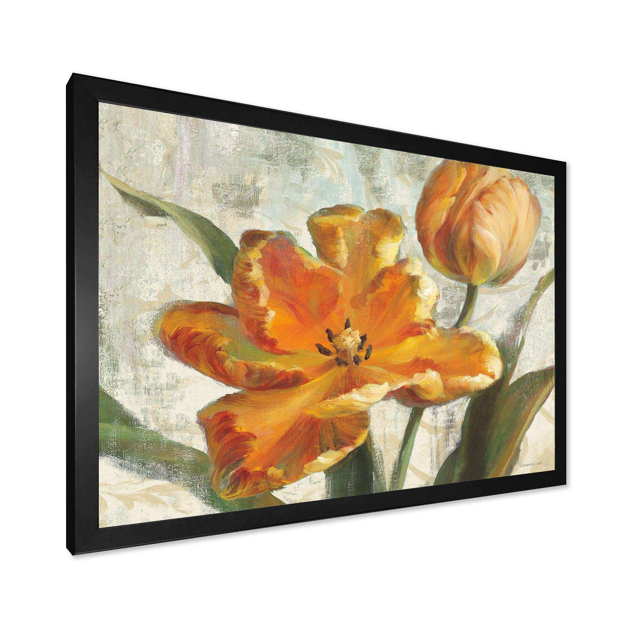 Parrot Tulips I on Ivory