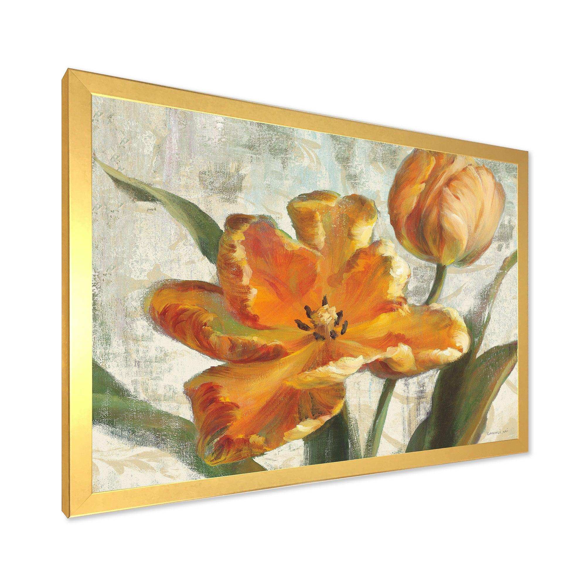 Parrot Tulips I on Ivory