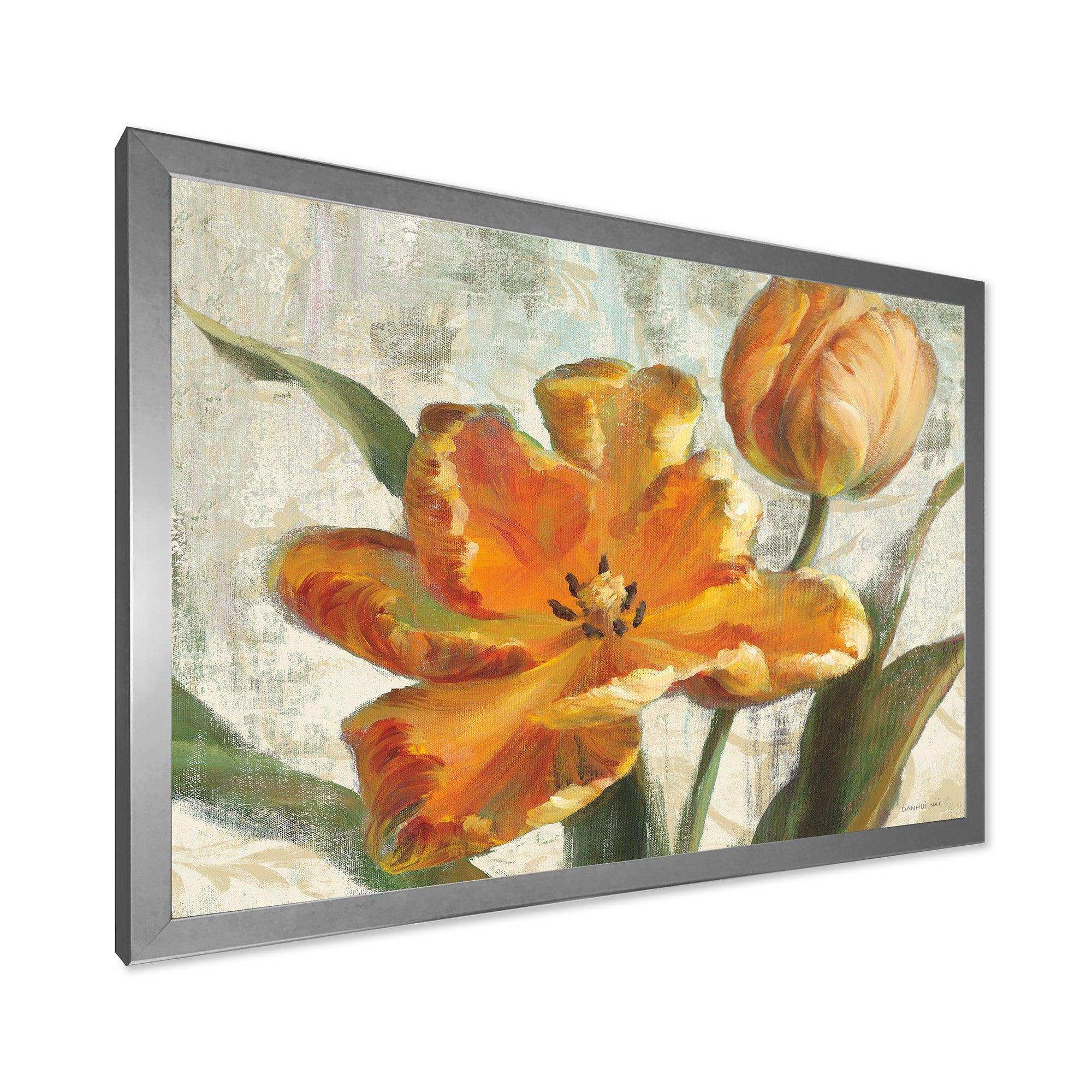 Parrot Tulips I on Ivory