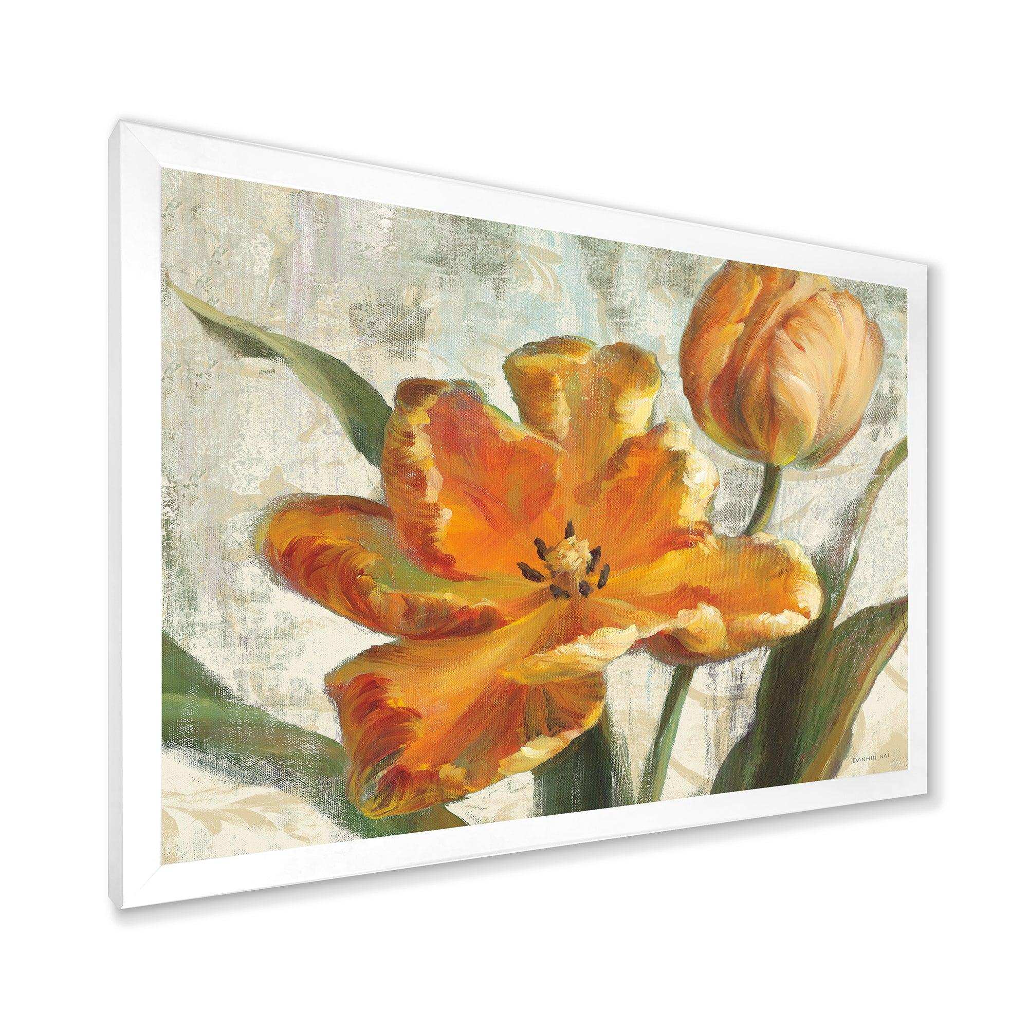 Parrot Tulips I on Ivory