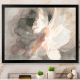 Abstract Peony Grey Framed Print Vibrant Black - 1.5 Width