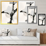 Abstract Neutral III Framed Print Matte White - 1.5 Width