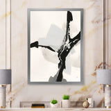 Abstract Neutral III Framed Print Matte White - 1.5 Width