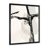 Abstract Neutral II Framed Print Vibrant Black - 1.5 Width
