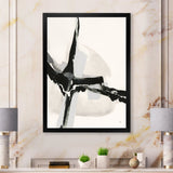 Abstract Neutral I Framed Print Vibrant Black - 1.5 Width