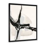 Abstract Neutral I Framed Print Vibrant Black - 1.5 Width