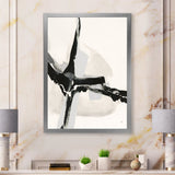 Abstract Neutral I Framed Print Matte White - 1.5 Width