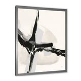 Abstract Neutral I Framed Print Matte White - 1.5 Width