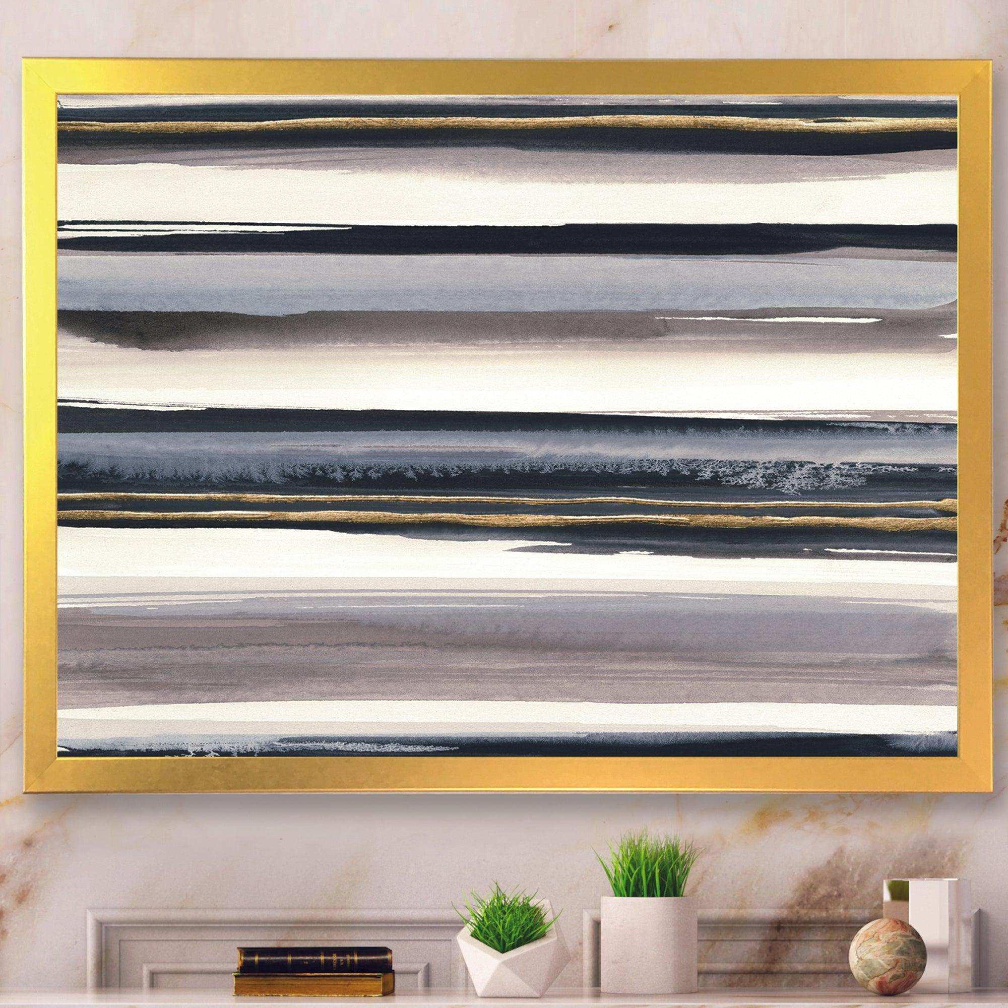 Gold Watercolor Amethyst I