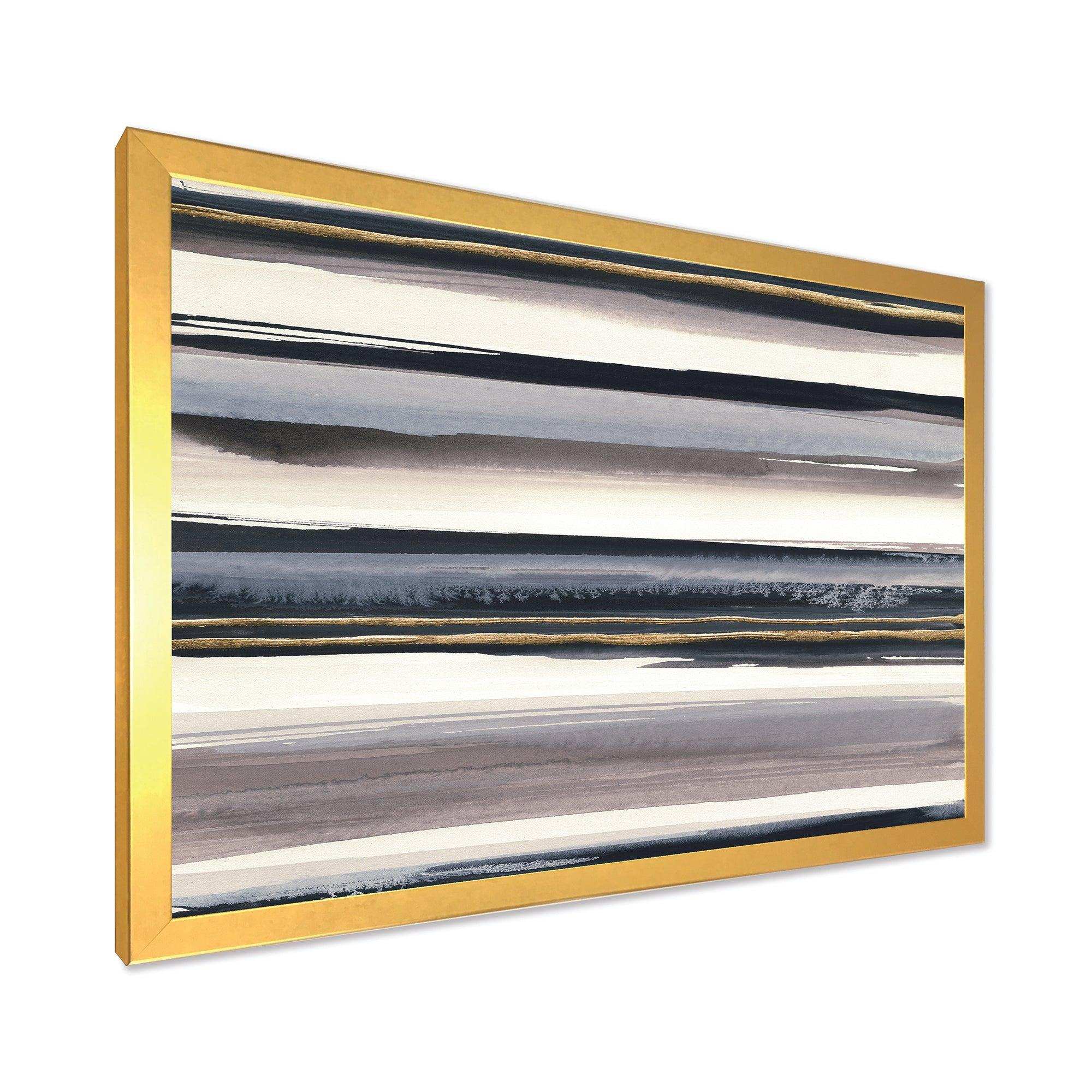 Gold Watercolor Amethyst I